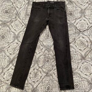 Uniqlo mens dark grey skinny jeans 31 x 32